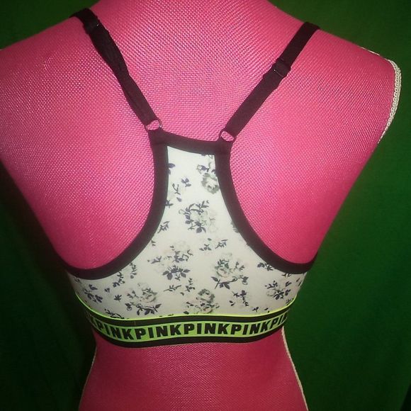 VICTORIA'S SECRET PINK~SPORTS BRA ULTIMATE LIGHTLY LINED RACERBACK-WOMENS SIZE L - Picture 4 of 5